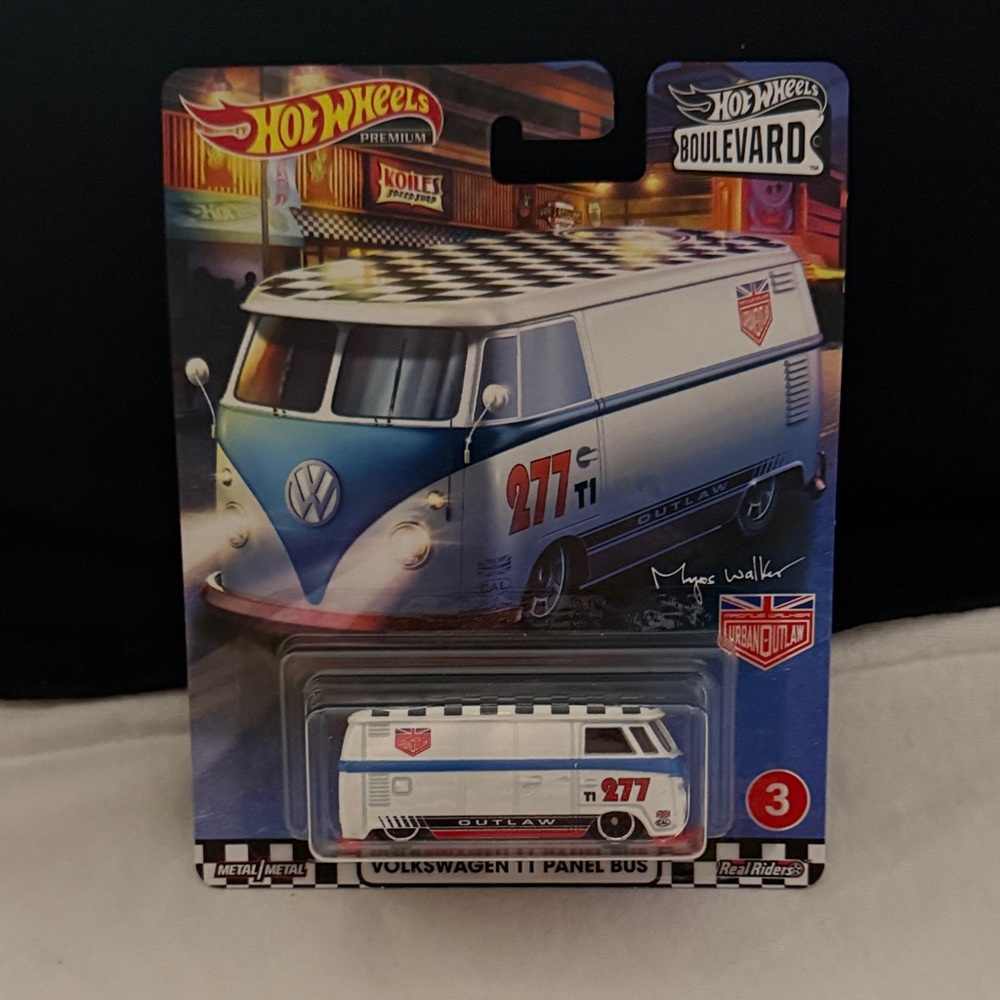Hot Wheels Volkswagen T1 Panel Bus - Blue and White